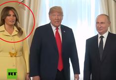 Melania Trump pone cara de 'horror' al saludar a Vladimir Putin y se vuelve viral [VIDEO]