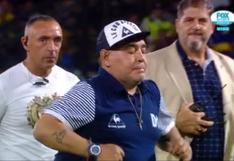 Diego Maradona hizo el gesto de la gallinita cuando se iba al vestuario en el duelo Boca vs. Gimnasia [VIDEO]