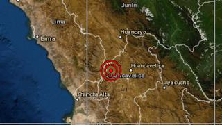 IGP: sismo de magnitud 3,9 se reportó en Huancavelica 