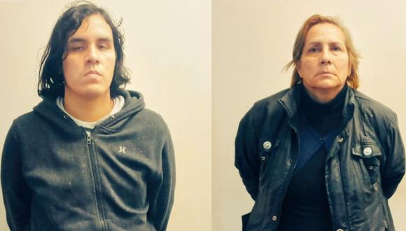 Brian Villanueva (29) y Yolanda Castillo García (62)  fueron capturados por la Policía en el Callao. (Foto: Giancarlo Andía/Twitter)