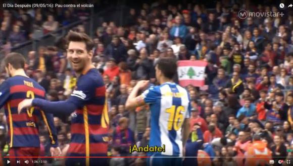 Al argentino le molestó que no cobraran la falta que le había cometido a su compañero Suárez (Captura de YouTube)
