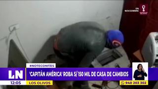 Los Olivos: Ladrón se disfraza de ‘Capitán América’ para asaltar casa de cambio