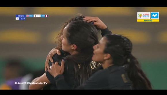 Costa Rica venció 3-1 a Perú y avanzó a semifinales en fútbol femenino. (Captura: Movistar Deportes)