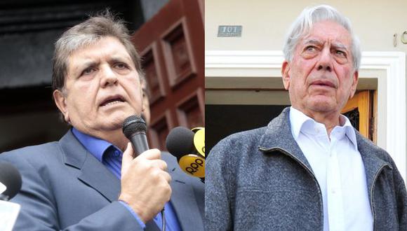 Enfrentados. Alan García critica a Mario Vargas Llosa por nueva postura respecto a PPK. (USI)