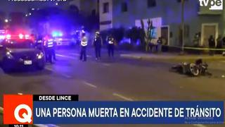 Lince: motociclista murió tras impactar con coaster en la calle León Velarde