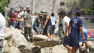 Huarochirí: Huaico bloqueó tramo de la Carretera Central, en Santa Cruz de Cocachacra