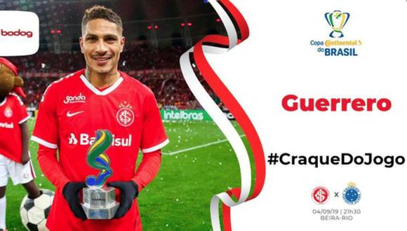 El premio "Craque do Jogo" correspondió a Paolo Guerrero. (@CopadoBrasil)