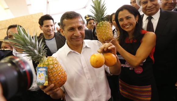 El presidente Ollanta Humala inauguró la feria gastronómica Mistura 2015. (Luis Gonzales)
