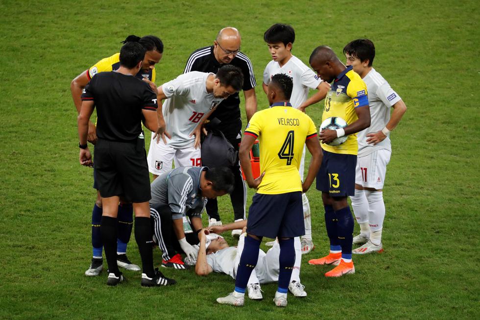 Ecuador empató 1-1 contra Japón y ambos quedaron fuera de la Copa América 2019. (EFE)