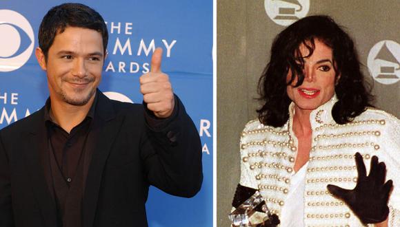 Alejandro Sanz publicó un emotivo video en Instagram para recordar el día que se armó de valor para conversar con Michael Jackson vía telefónica.  (Fotos: AFP)