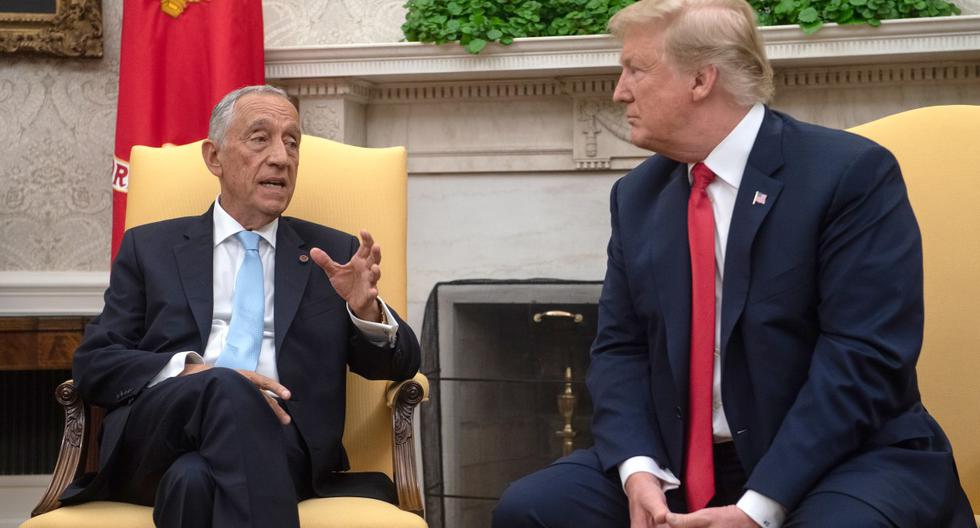 Imagen referencial. El presidente de Estados Unidos, Donald Trump, se reúne con su homólogo portugués Marcelo Rebelo de Sousa en la Oficina Oval de la Casa Blanca, el 27 de junio de 2018. (NICHOLAS KAMM / AFP).