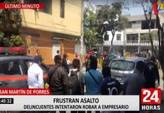 Cliente frustró a balazos asalto en entidad financiera de San Martín de Porres