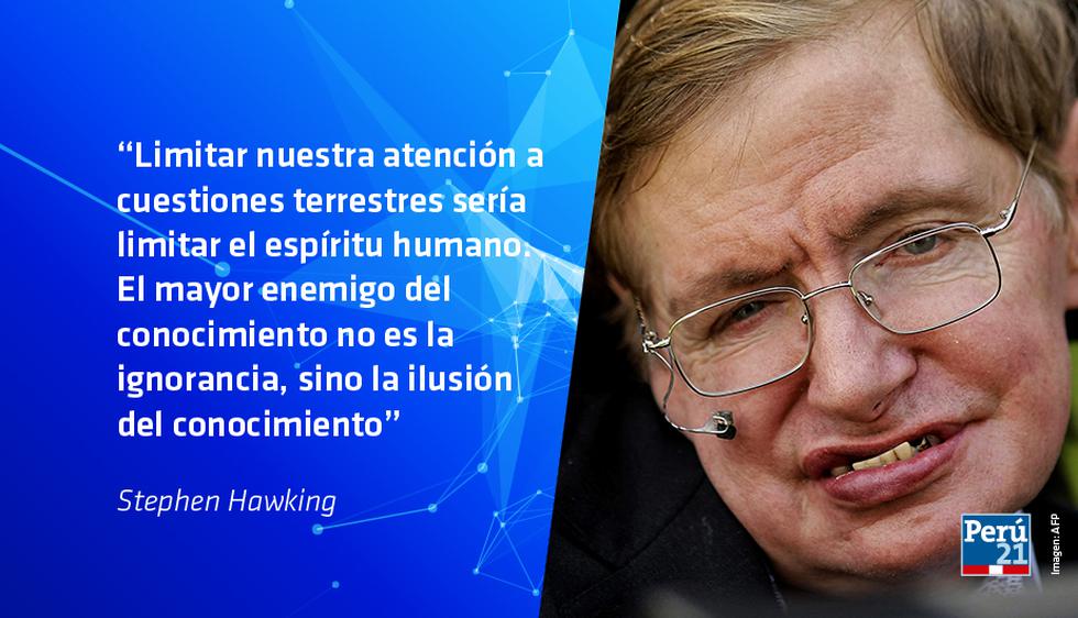 Stephen Hawking: 10 frases de una de las mentes más brillantes de la  humanidad | MUNDO | PERU21