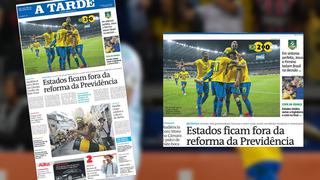 Brasil a la final y Argentina llora: las portadas tras la semifinal de la Copa América [GALERÍA]