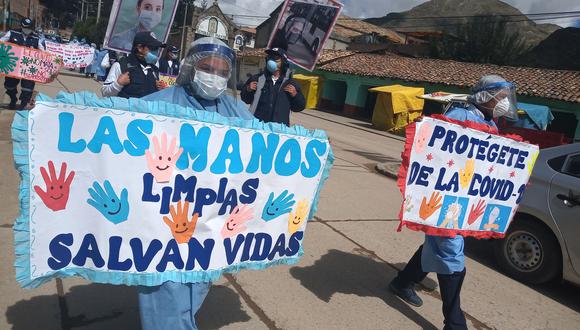 Huancavelica: realizan pasacalles para sensibilizar a la población por el COVID-19 (Foto: Gore Huánuco)