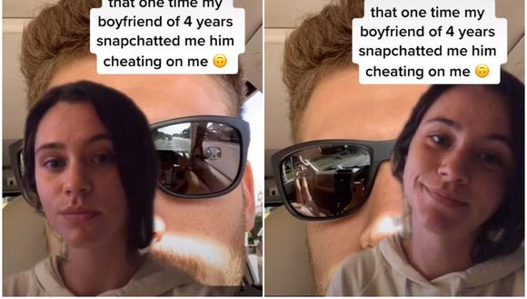 Una chica atrapa a su novio siendo infiel luego de ver con atención el selfie que este le envió. (Foto: sydneykinsch / TikTok)