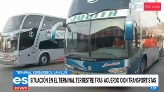 Terminal de Yerbateros: se reinician viajes interprovinciales tras levantarse el paro de transportistas