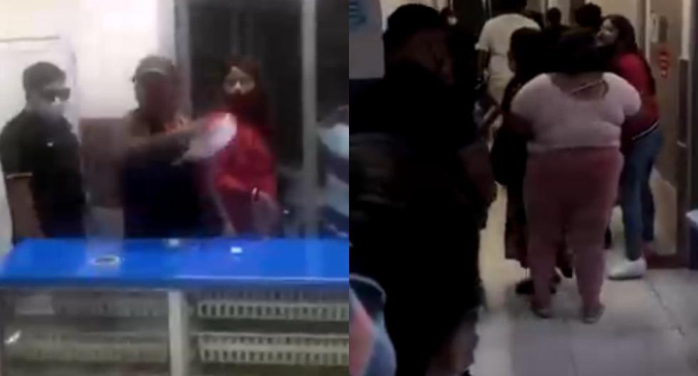 Decenas de miembros del personal médico del hospital del sur de Santiago de Chile se unieron en un parón laboral para protestar y denunciar situaciones violentas con familiares de pacientes. (Captura de video).