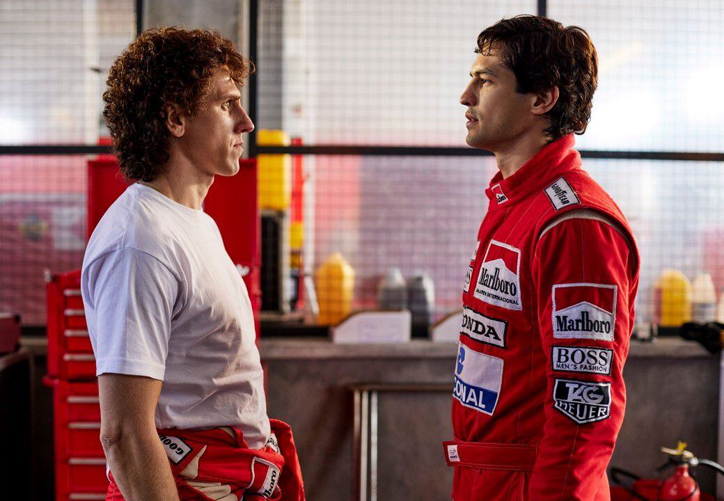Prost y Senna encarnados en la serie (Netflix)