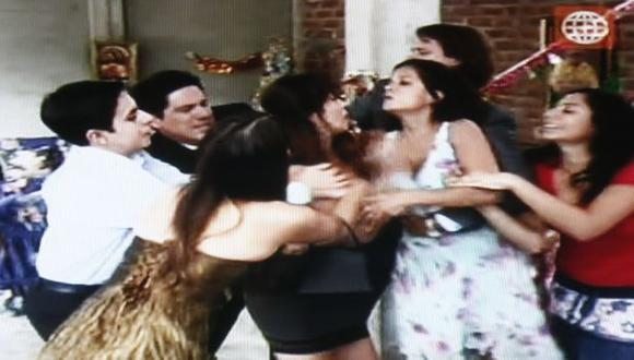 Las mujeres de 'Lucho’ nuevamente enfrentadas por la casa. (Imagen de TV)