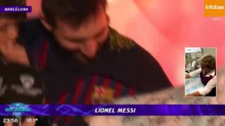 Messi recibió emotivos regalos antes de enfrentar al Liverpool por la Champions League