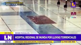 Hospital Regional de Pucallpa se inunda por lluvia torrencial y techo puede desplomarse