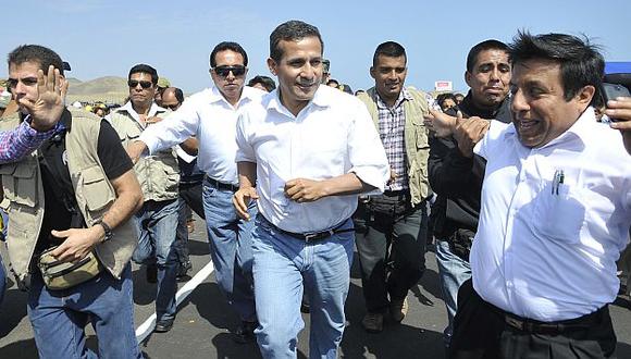 Humala rompió el ‘protocolo’ y habló con periodistas locales. (USI)