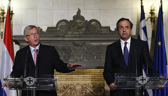 Jean-Claude Juncker y Antonis Samaras se reunieron hoy en Atenas. (Reuters)