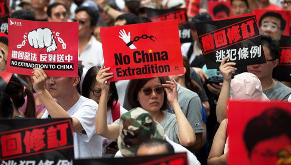 1,5 millones marcharon en contra de la ley de extradición a China. (Foto: AFP)