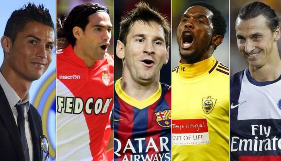 Cristiano Ronaldo, Falcao, Messi, Ibrahimovic y Eto’o son algunos de los mejores pagados del fútbol internacional. (Agencias)