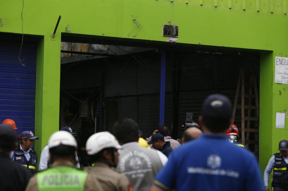 Incendio en galería del Mercado Central genera alerta en el Cercado de Lima. (Mario Zapata/GEC)