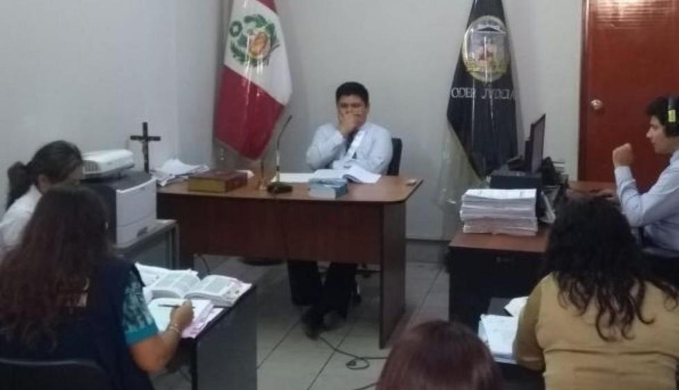 Audiencia en el Segundo Juzgado de Investigación Preparatoria de Castilla, en la región Piura.