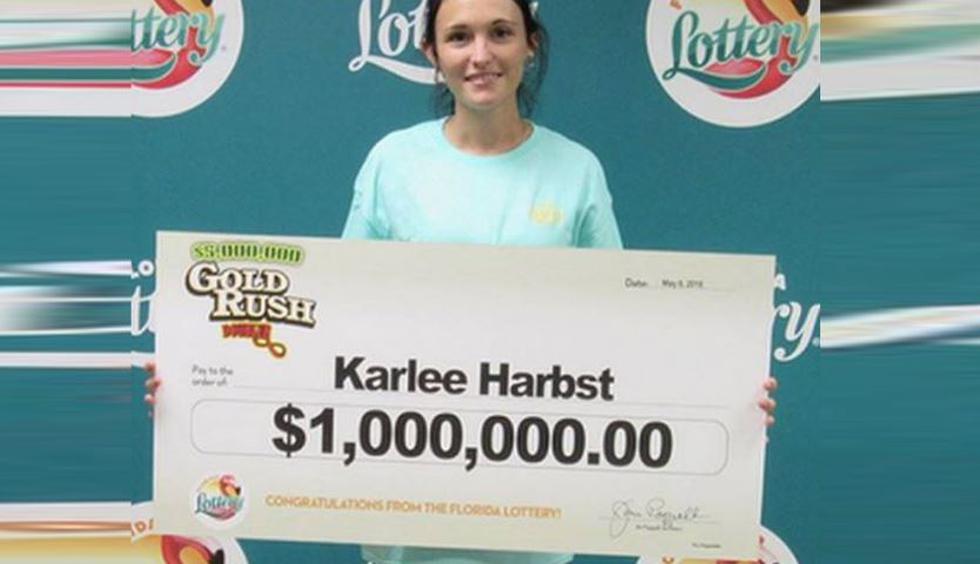 Karlee Harbst, de 26 años, jamás imaginó que comprar un 'raspadito' por US$5 la llevaría a ganar una lotería con US$ 1 millón en Florida. (Nuevo Herald)