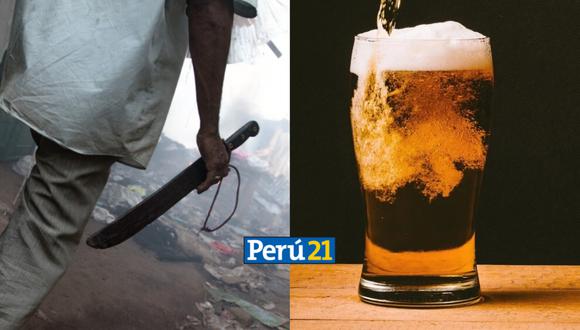 Asesinó a machetazos a su vecino por una cerveza (Composición Perú 21)