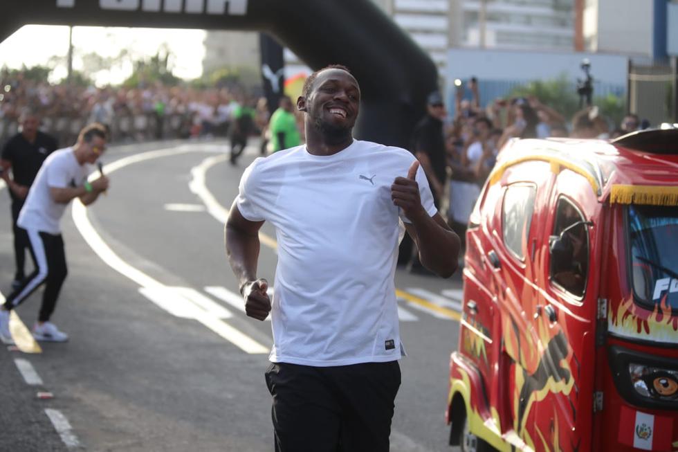 Usain Bolt venció a mototaxi en una carrera en Lima y se animó a manejarla. (Giancarlo Avila / GEC)