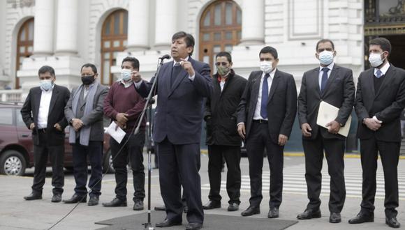 La bancada de Perú Libre se reunió esta tarde con el jefe de Estado tras interpelación de Maraví. (Foto: GEC)
