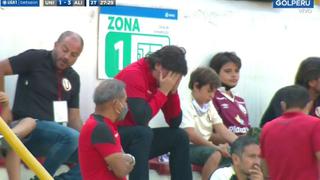 Jean Ferrari y su reacción tras el tercer gol de Alianza Lima ante Universitario [VIDEO]