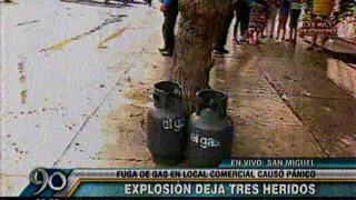 San Miguel: Tres heridos por deflagración de gas en un restaurante