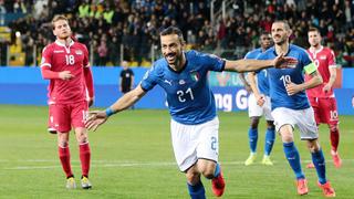 Italia apabulló 6-0 a Liechtenstein con doblete del veterano Quagliarella