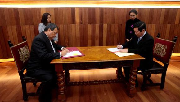 Este acuerdo de cooperación cultural fue firmado en la sede del Palacio de Gobierno. (Ministerio de Cultura)