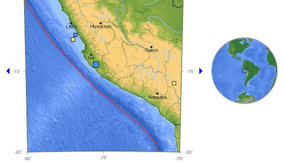 Es el tercer sismo en la costa central de la semana. (USGS)