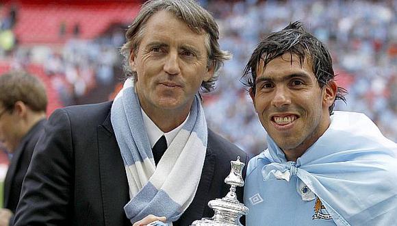 ¿Amiste? Mancini dijo que espera que el argentino haya entrenado en los últimos meses. (Reuters)