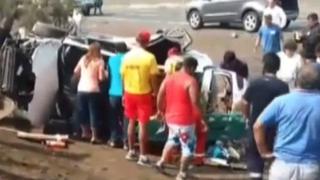 Modelo canadiense sufrió grave accidente de tránsito en Panamericana Sur [VIDEO]