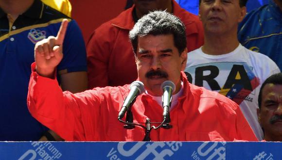 Maduro ha reiterado su rechazo al ingreso de las ayudas que se almacenan en las fronteras con Colombia y Brasil.  (Foto: AFP)