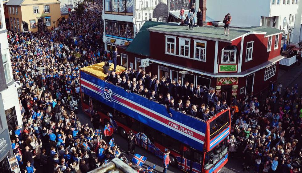 Islandia: Así fue el espectacular recibimiento del cuadro nórdico en su país. (AFP)