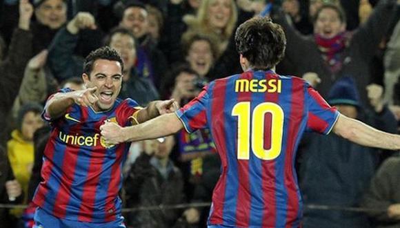 Para ilustrar su mensaje de apoyo, Lionel Messi colgó una fotografía a través de Instagram en la que celebra con Xavi un gol en el estadio Camp Nou. (Foto: Instagram @leomessi)