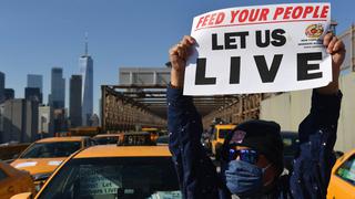 EE.UU.: taxistas de Nueva York protestan en el puente de Brooklyn [FOTOS]