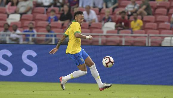 Neymar cumplió 100 partidos con camiseta de la selección de Brasil. (Foto: AFP)