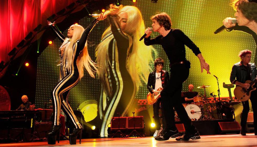 La polémica cantante Lady Gaga fue la invitada especial en el concierto de la legendaria banda los Rolling Stones. (Facebook)