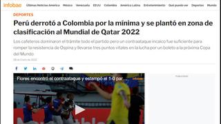 Selección peruana le ganó a Colombia y así lo informan en el extranjero [FOTOS]